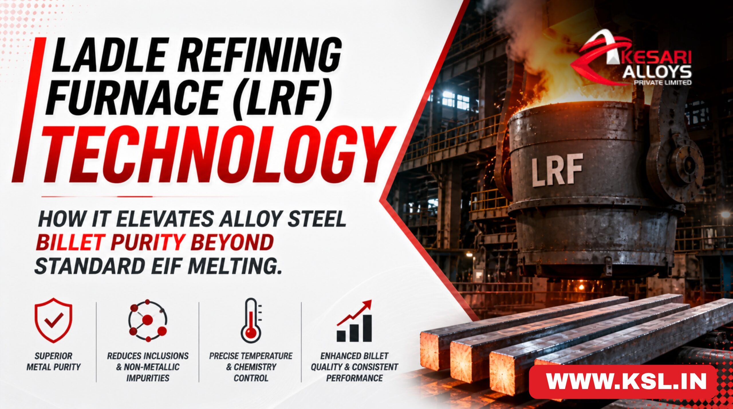 LRF steel billets, alloy steel billets India, sulphur in steel billets, continuous cast billets, billet manufacturer India