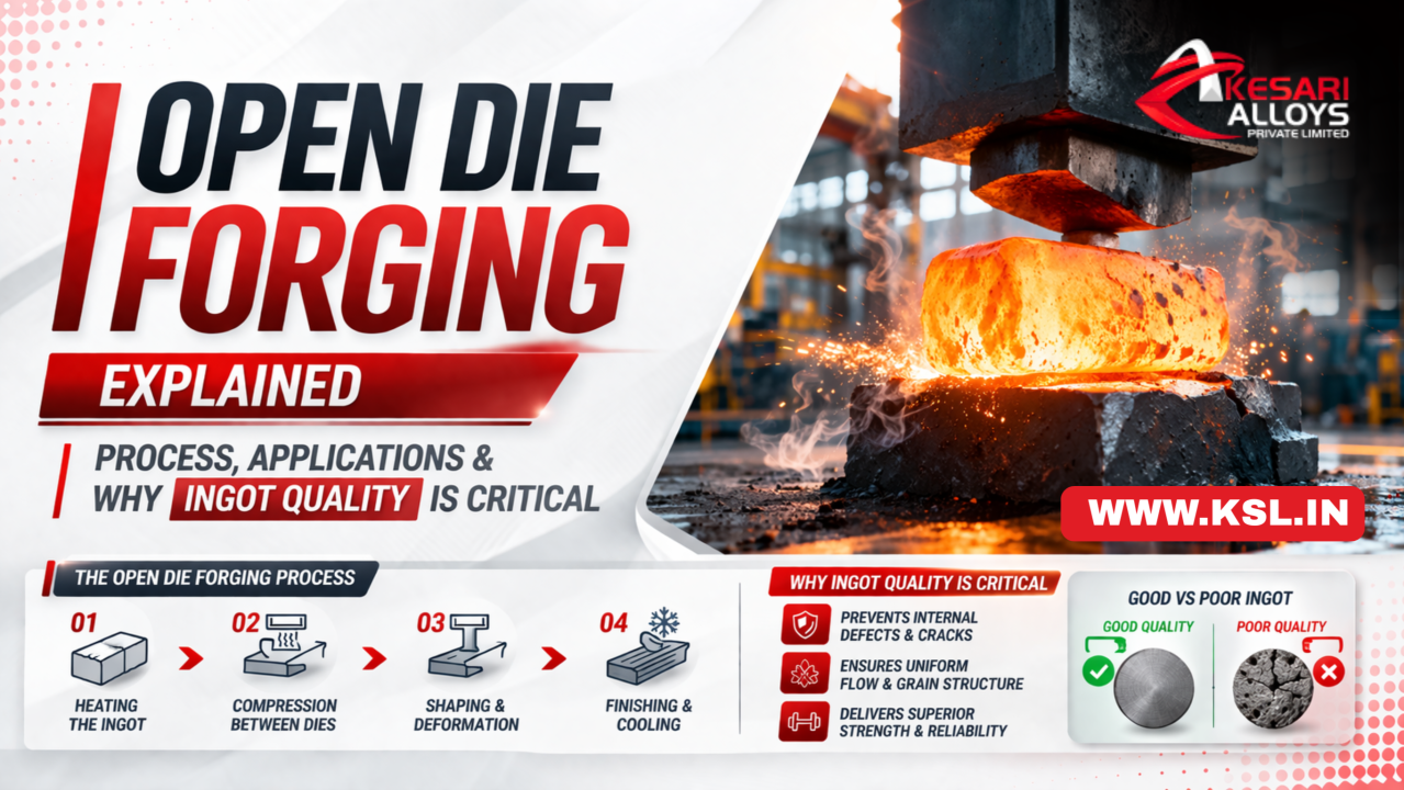This image is about Open Die Forging, Explained: Process, Applcations, and Why Ingot Quality Is Critical