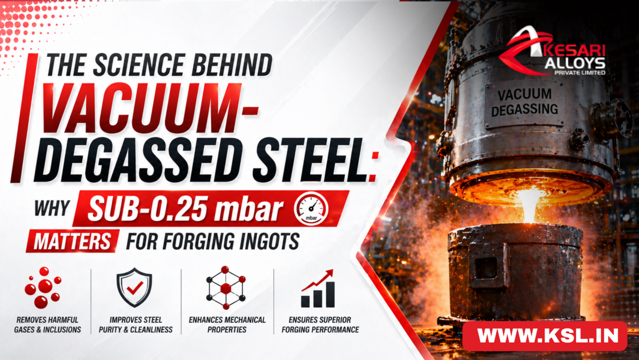 This image shows The-Science-Behind-Vacuum-Degassed-Steel-Why-Sub-0.25-mbar-Matters-for-Forging-Ingots-Kesari-Alloys